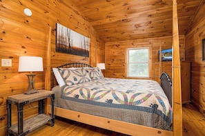 3 bedrooms, iron/ironing board, free WiFi, bed sheets - Mountain Memories | Multi-Level Sevierville Family Cabin w/ Game Room & Hot Tub (Sevierville)