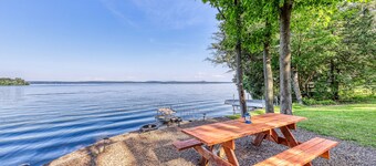 Dog-Friendly Lakefront Home with WiFi, Private Dock & Firepit