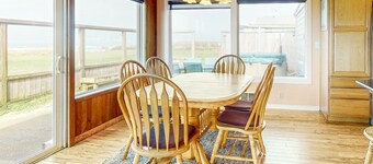 Dog-friendly oceanfront beach home w/ private hot tub and stunning ocean views