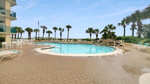 A heated pool