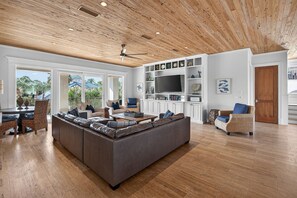 TV, DVD player, stereo - Sunreal - Destiny West Home with Ocean Views & Huge Private Pool (Destin)