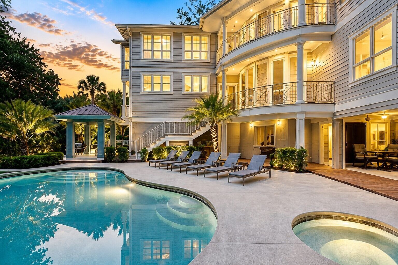A heated pool