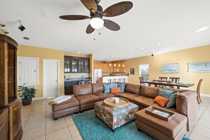 TV, DVD player, books