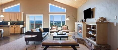 TV, fireplace, DVD player, table football