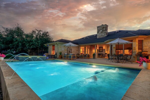 A heated pool