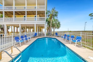 A heated pool