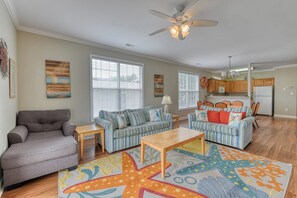 TV, DVD player - Sun, Sand, and Serenity - 5 Bedroom, 5 Bath Dog Friendly with Private Pool (Garden City Beach)