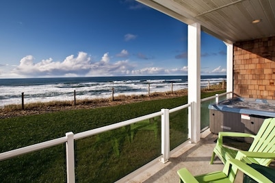 Fabulous views from this oceanfront condo with close access to beach