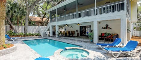 A heated pool