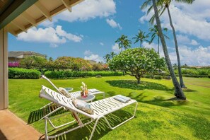 Terrace/patio - Manualoha 404 Stunning Views Ground By Suite Paradise (Koloa)