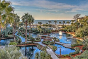 Indoor pool, a heated pool - 3202 SeaCrest- Direct Oceanfront & Fully Renovated, Heated Pool March/April (Hilton Head Island)
