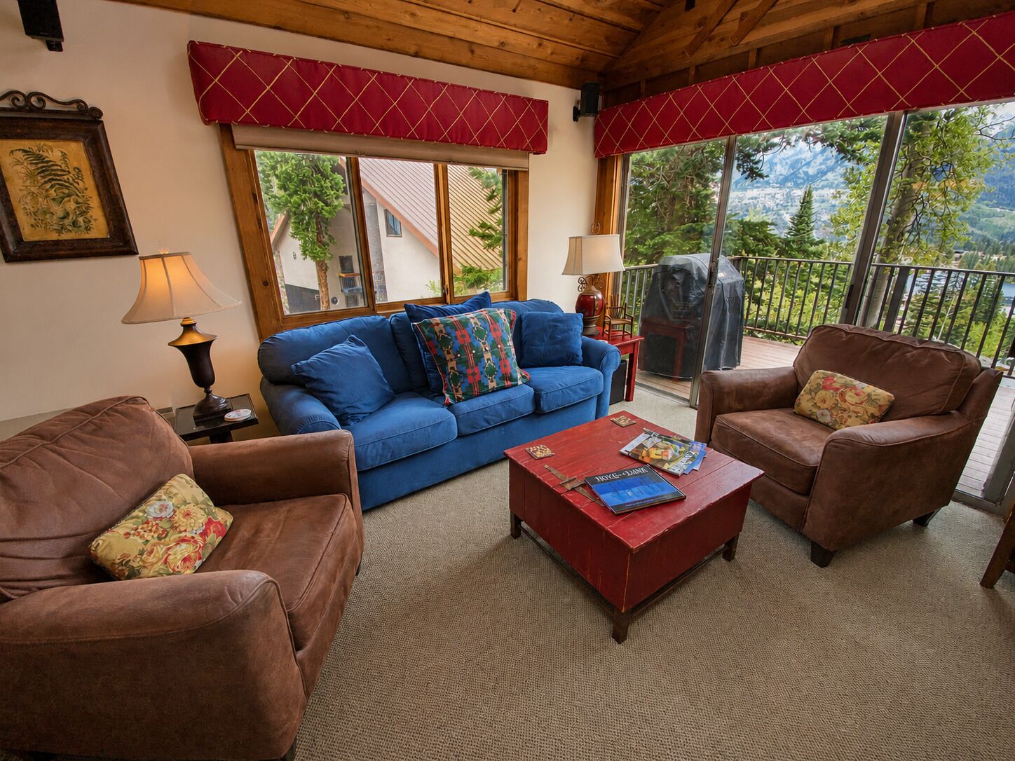 TV, fireplace, DVD player, video library