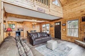 TV, fireplace, DVD player