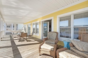 Relax on the deck with comfortable seating and enjoy the views.