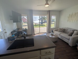 Fireplace, DVD player