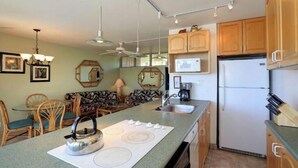 Coffee/tea maker, fridge, microwave, oven - Exceptional Location, Breathtaking Ocean View: Kamaole Nalu #204 (Kihei, Maui)