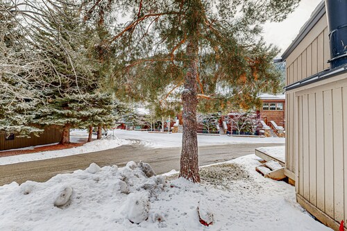 Hundefreundliches Studio mit Bergblick und Terrasse - zu Fuß zum Bald Mtn-Sessellift!