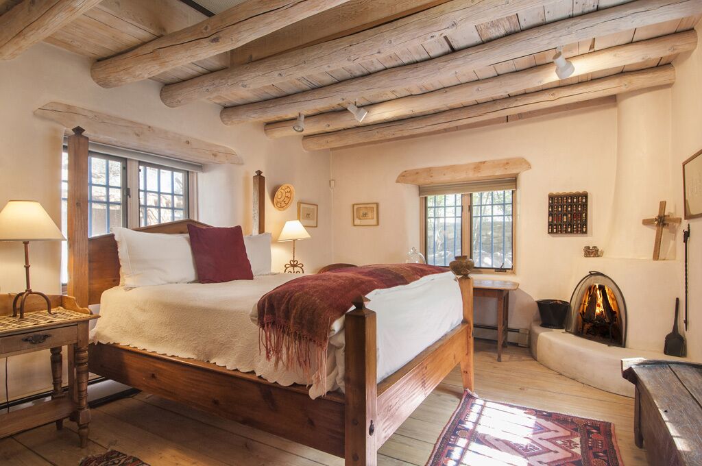 Casa Abeyta is located off Camino del Monte Sol behind Geronimo Restaurant.