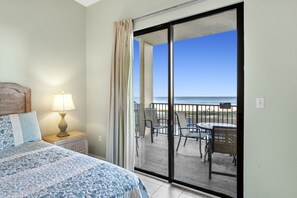 Enjoy a meal or relax on the balcony with ocean views.