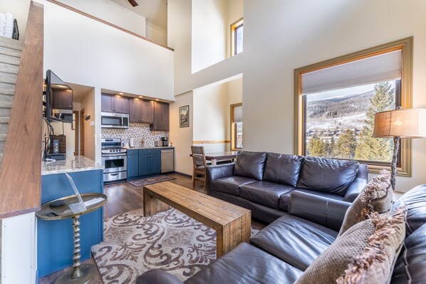 Flat-screen TV, DVD player