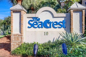 Welcome to The SeaCrest, a charming hotel with beautifully maintained grounds.