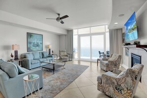 TV, fireplace, DVD player