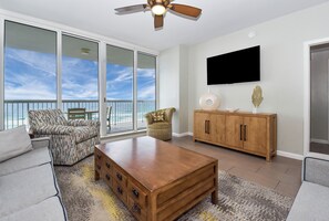 Smart TV - Upgraded flooring & colorful beachfront condo w/balcony! (Destin)