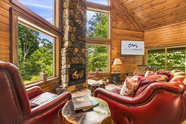 Interior - Luxury 3-Story Cabin w/ Hot Tub + Biltmore Pass | 48 Min to Asheville (Maggie Valley)