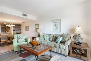TV, DVD player - Ocean One 409 - Oceanfront 4th Floor Condo (Hilton Head Island)