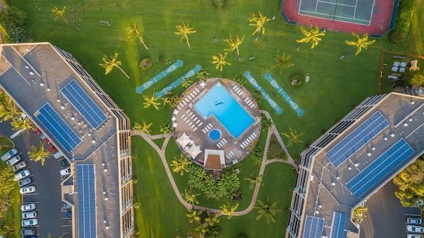 A heated pool