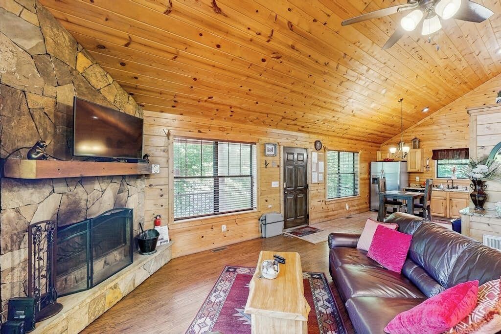 TV, fireplace, DVD player