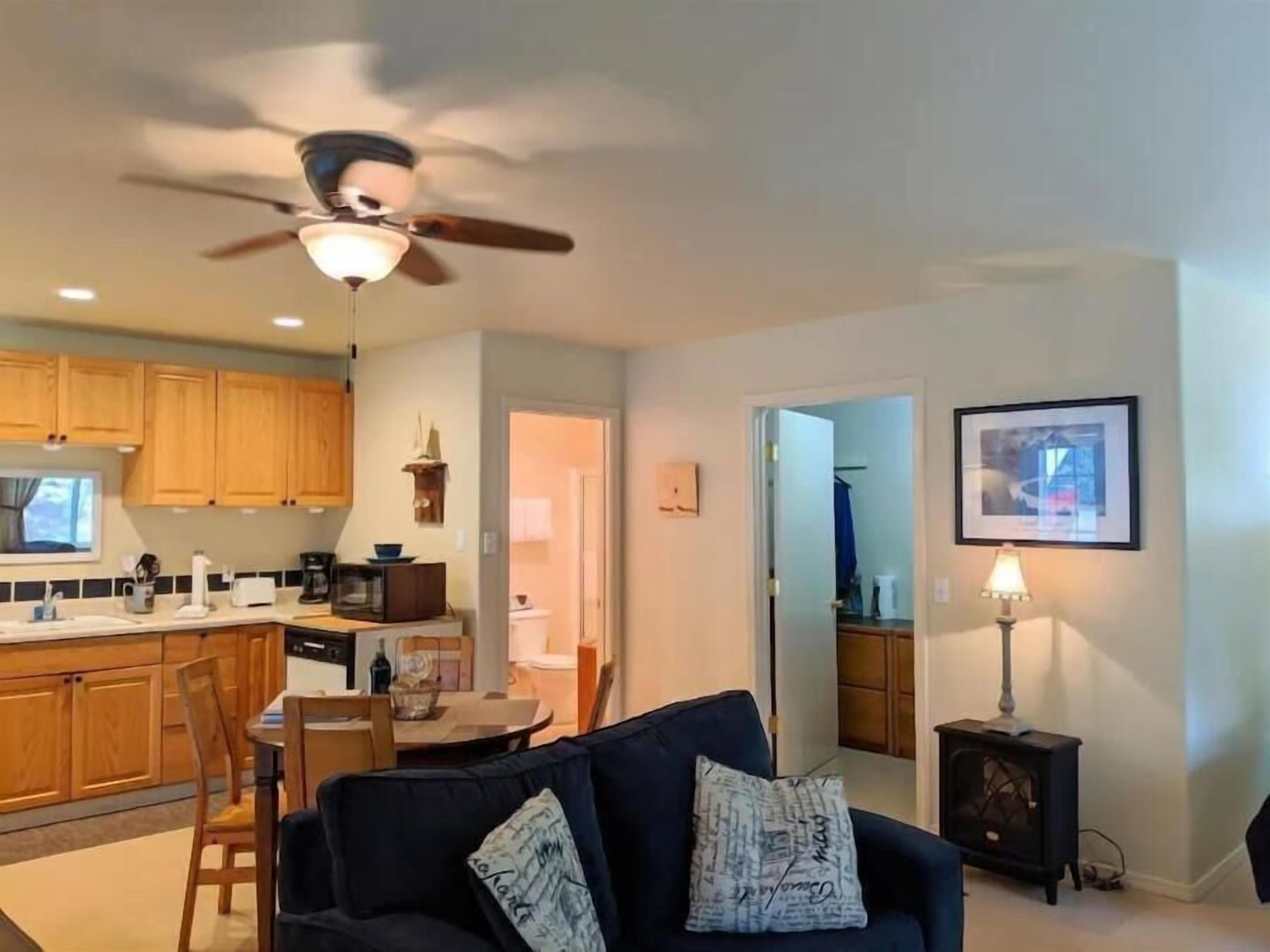 Smart TV, fireplace, video-game console, Netflix