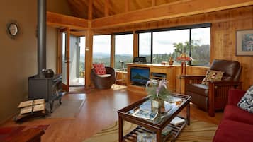 TV, fireplace, DVD player, ping pong