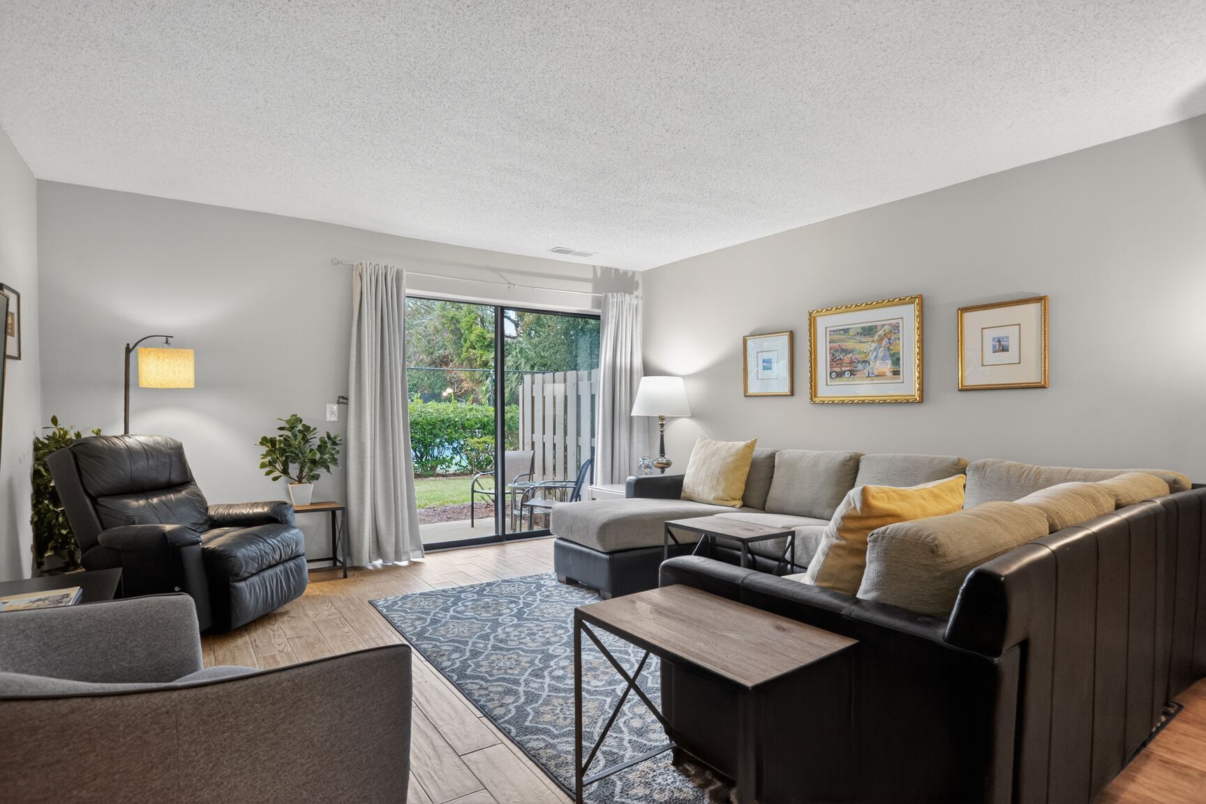 Flat-screen TV, DVD player