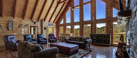 TV, fireplace, video games