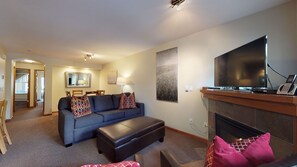 TV, fireplace - 2BR | Lagoons | Private Hot tub | Village Location | Parking (Whistler)