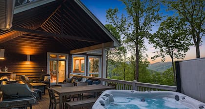 Vista View Lodge - Premiere Lage in S. Asheville! Whirlpool, Feuerstelle, herrliche Aussicht, Spieltisch!
