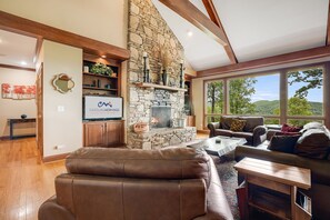 تلفزيون، مدفأة، مشغل دي في دي، كُتُب