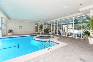 Indoor pool, a heated pool
