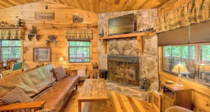 Inviting creek-side cabin with welcoming front porch, grill & W/D