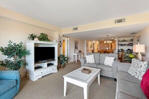 TV, DVD player - 407 Ocean One - 2 Bedroom Oceanfront Villa w/OCF Balcony & Oceanfront Pool! (Hilton Head Island)