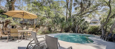 A heated pool