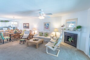 TV, DVD player - Dune I Townhomes #12 - Beachside Pool, Private Beach Boardwalk, Dune Allen Beach (Santa Rosa Beach)