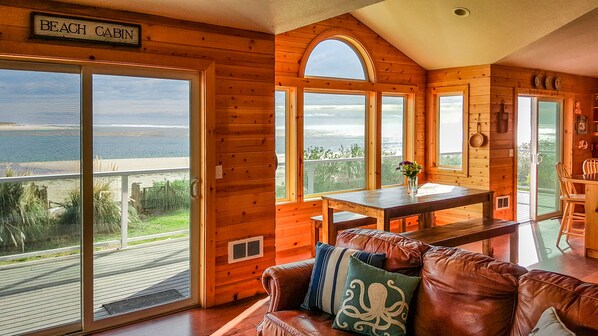 Smart TV, fireplace, DVD player, books