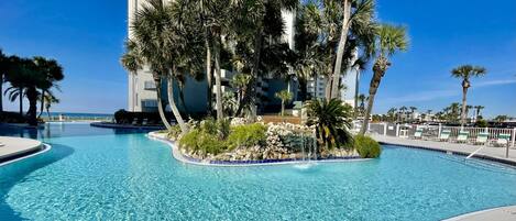A heated pool