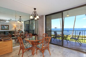 Dining - Unwind by the Waves: Kihei Beach #203, Prime Beachfront Tropical Escape! (Kihei, Maui)