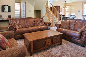 TV, fireplace, DVD player, stereo