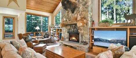 TV, fireplace, DVD player