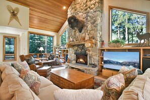 TV, fireplace, DVD player