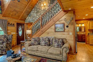 TV, fireplace, DVD player